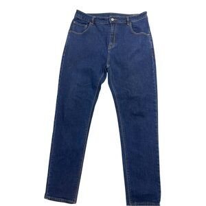 ASOS DESIGN Straight Leg Stretch Denim Jeans – Dark Blue Wash – Size 34”